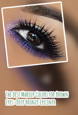 Purple eyeliner brown eyes
