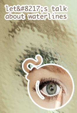 White eyeliner on the waterline